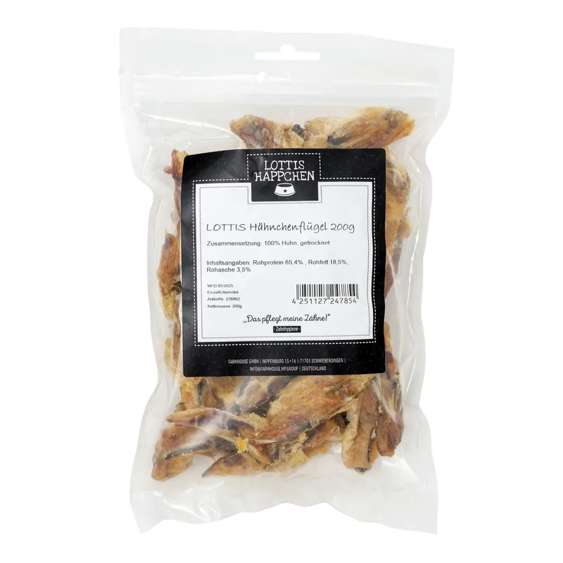 LOTTIS HÄPPCHEN Hähnchenflügel 200 g Versand Am Gleichen Tag